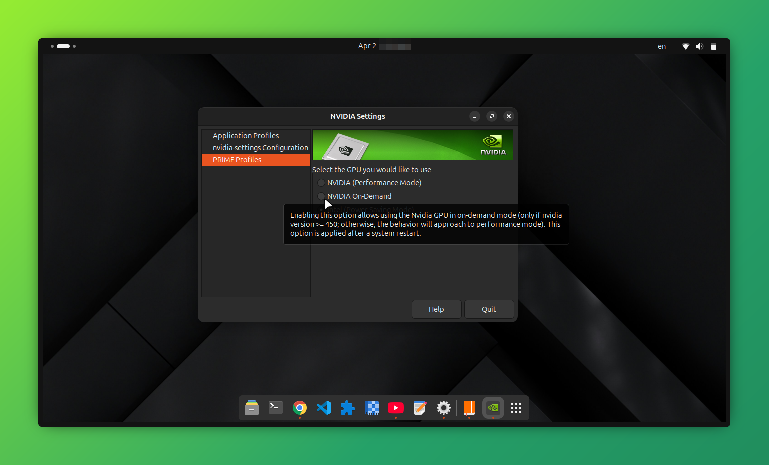 on-demand mode on nvidia